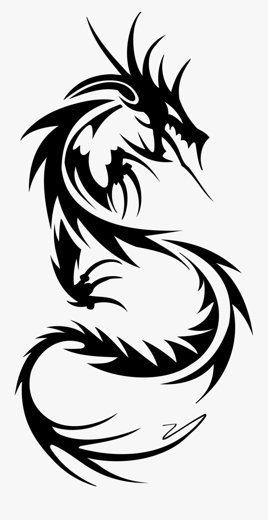 Nautical Star Tattoos Clipart Sleeve - Dragon Tribal, Transparent Clipart