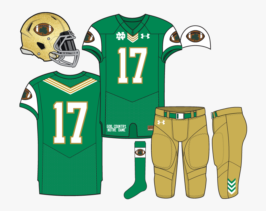Notre Dame Football Uniform Concept - Notre Dame Uniforms 2017, Transparent Clipart