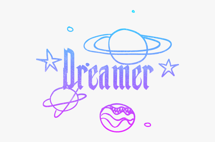 Dreamer Word Words Planets Saturn Blue - Dreamer Word, Transparent Clipart