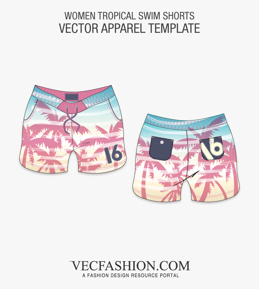 Women S Fashion Flats - Swim Shorts Vector, Transparent Clipart