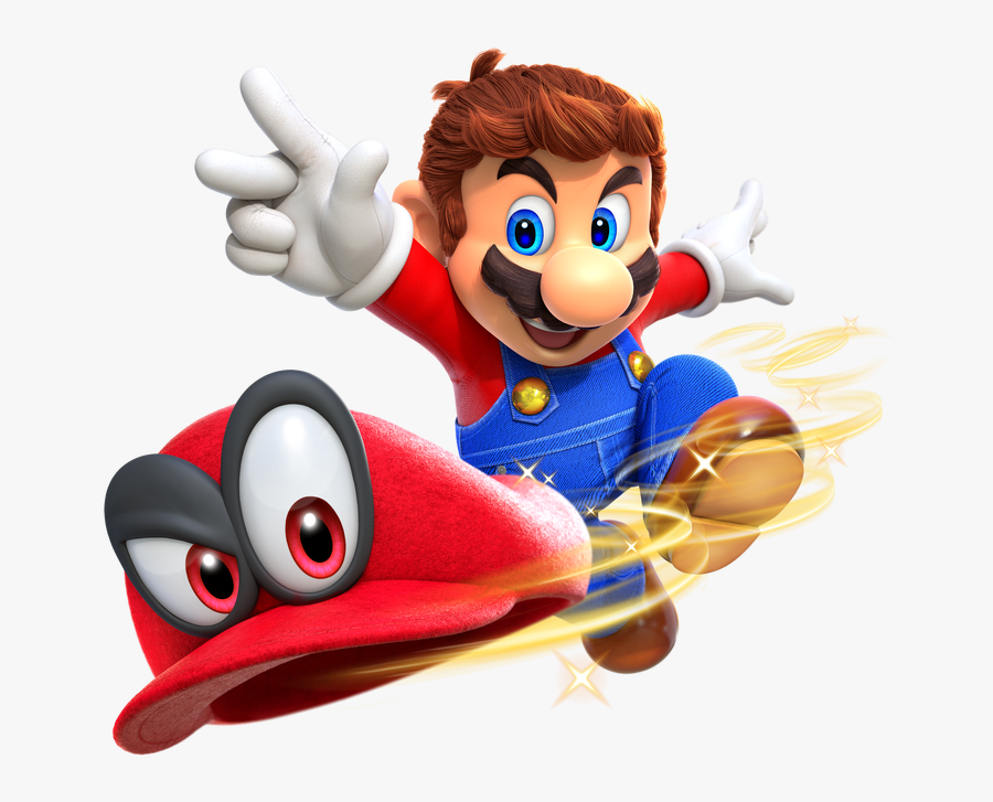 Mario Png Clipart - Super Mario Odyssey Mario Throwing His Hat, Transparent Clipart