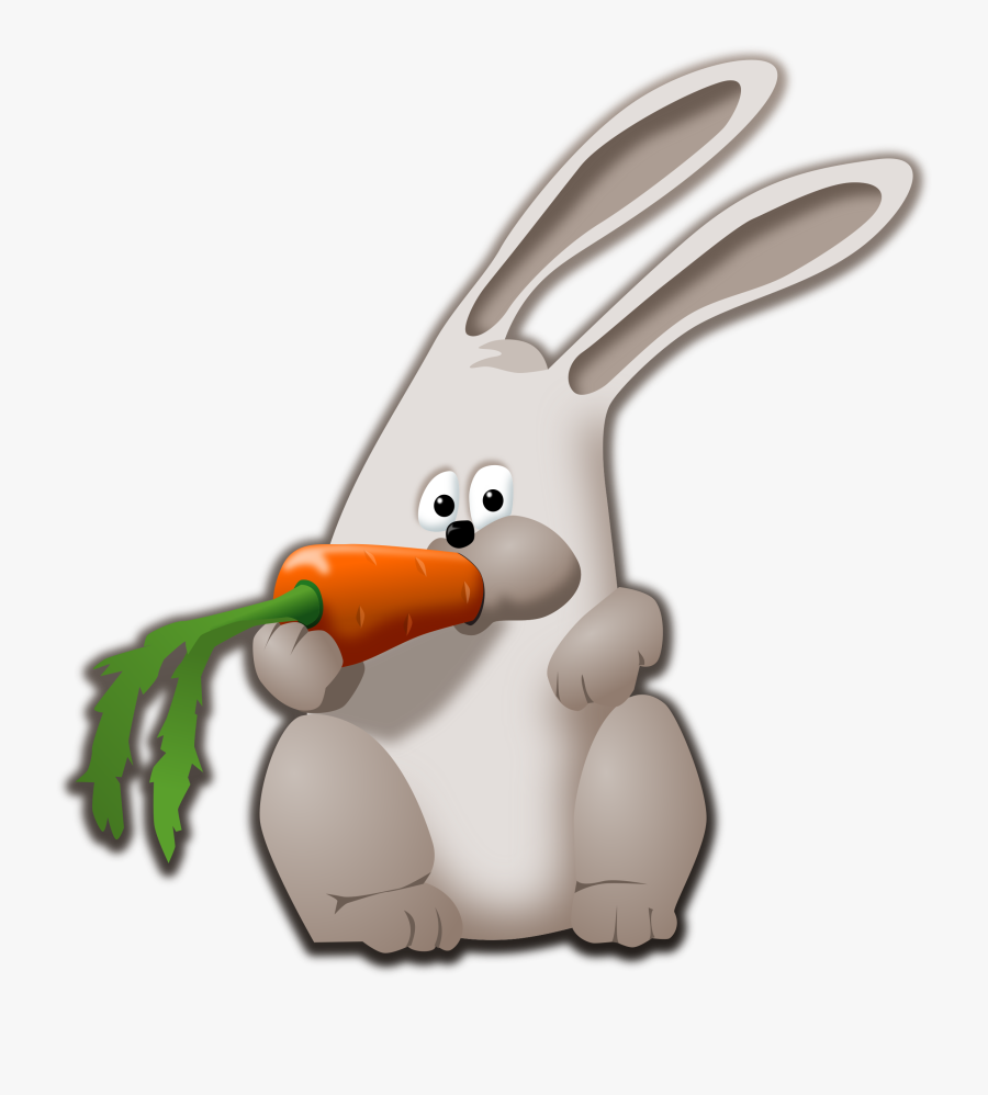 Bunny Eating Carrot - Rabbit Eating Carrot Animation, Transparent Clipart