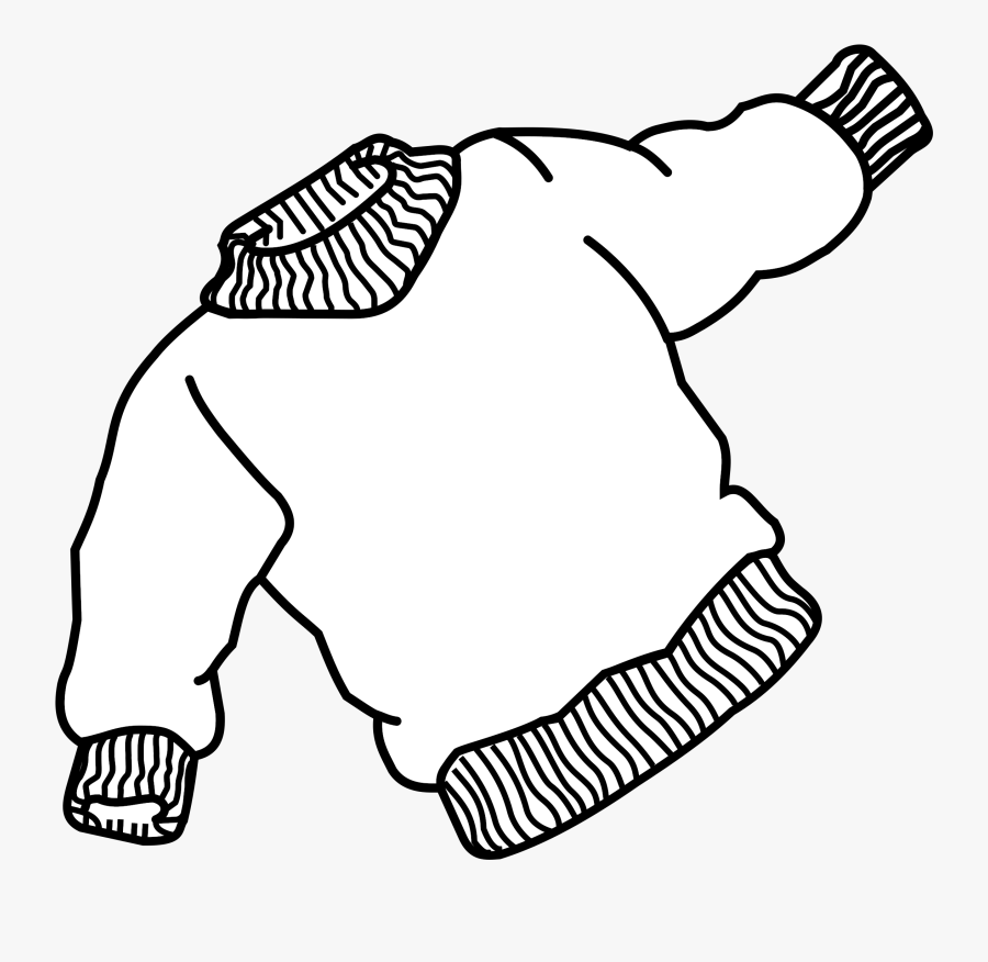 Clipart - Sweater Line Art, Transparent Clipart