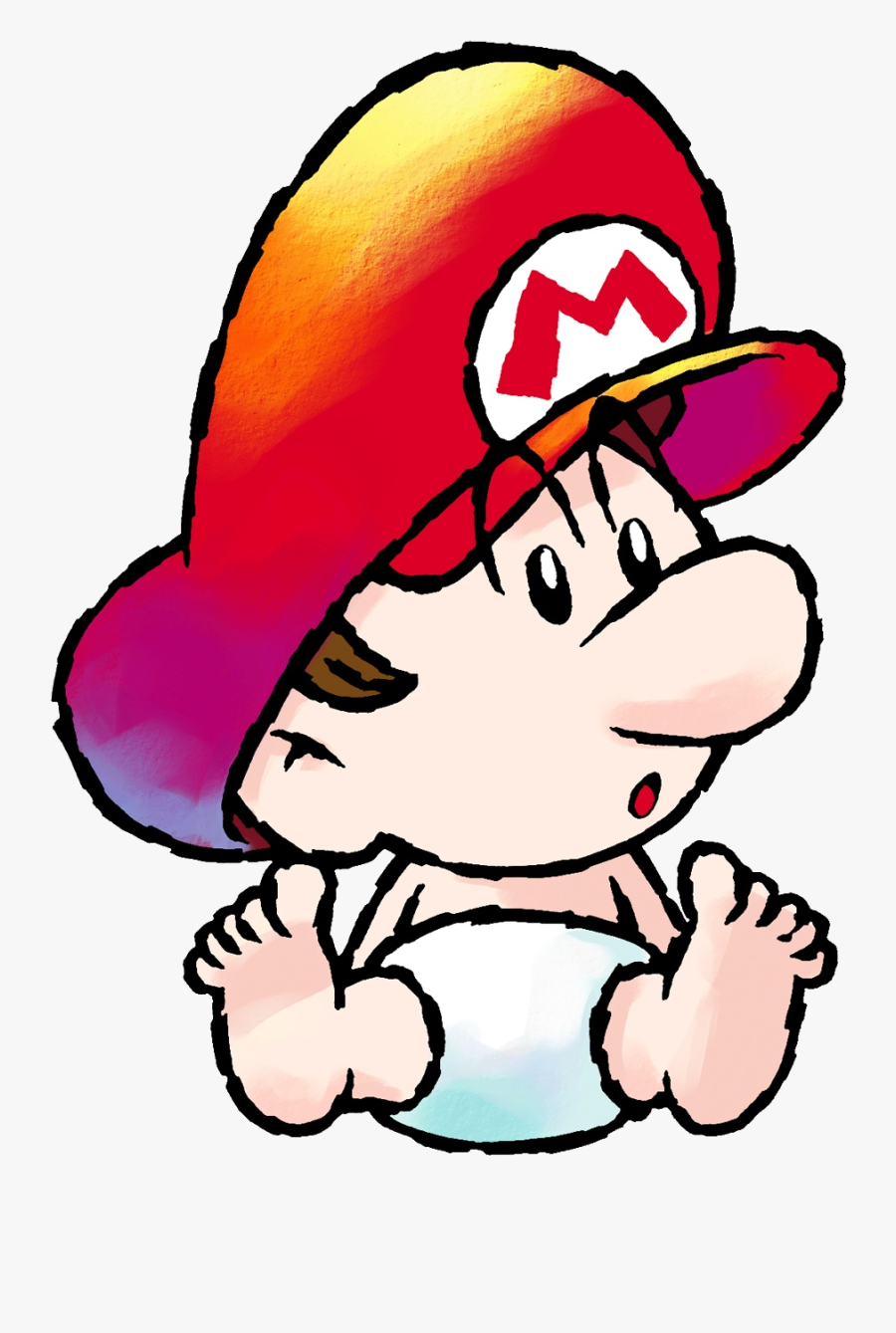 Yoshi Island Baby Mario Png, Transparent Clipart