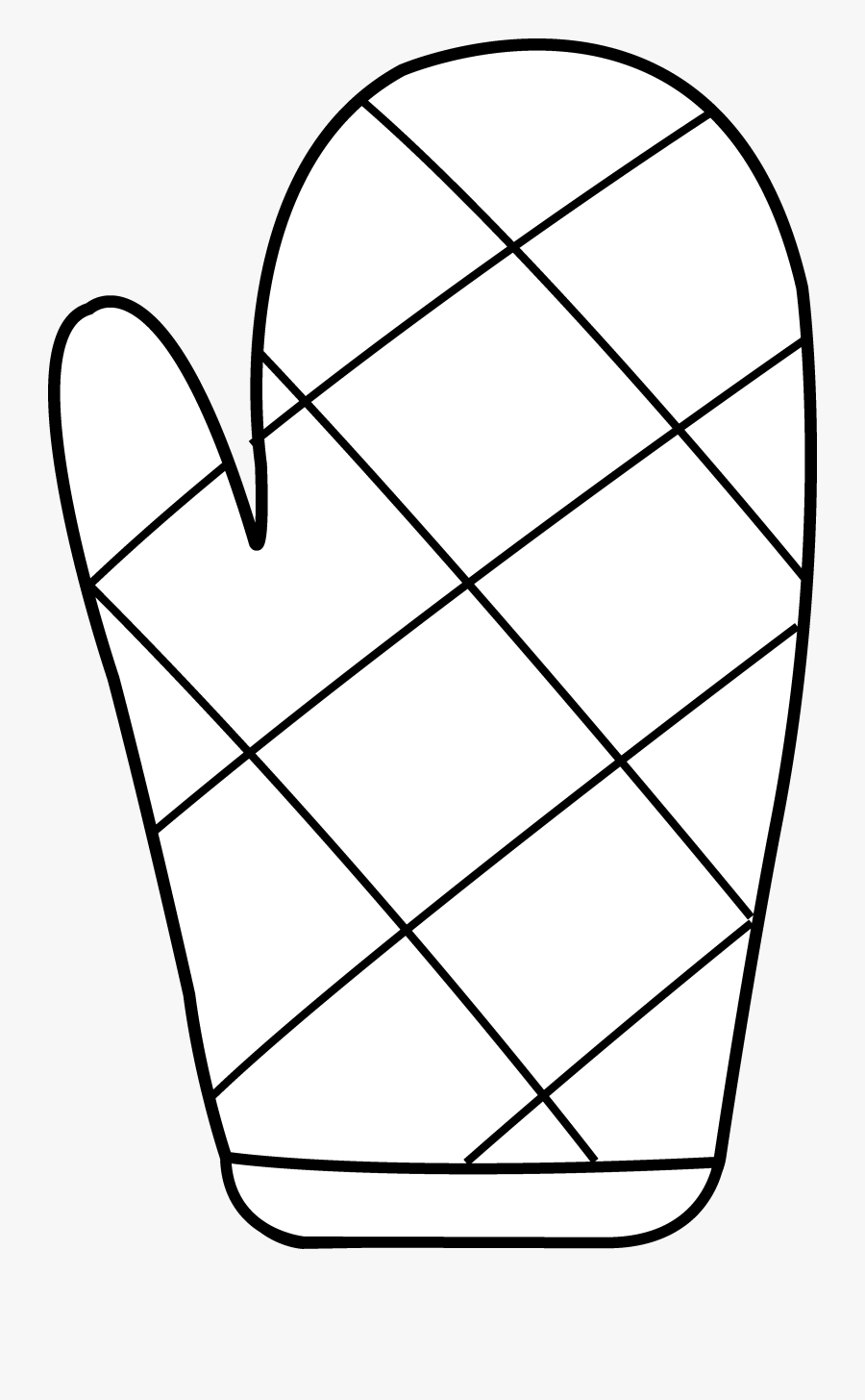 Microwave Clip Art - Free Black And White Oven Mitt Clipart, Transparent Clipart