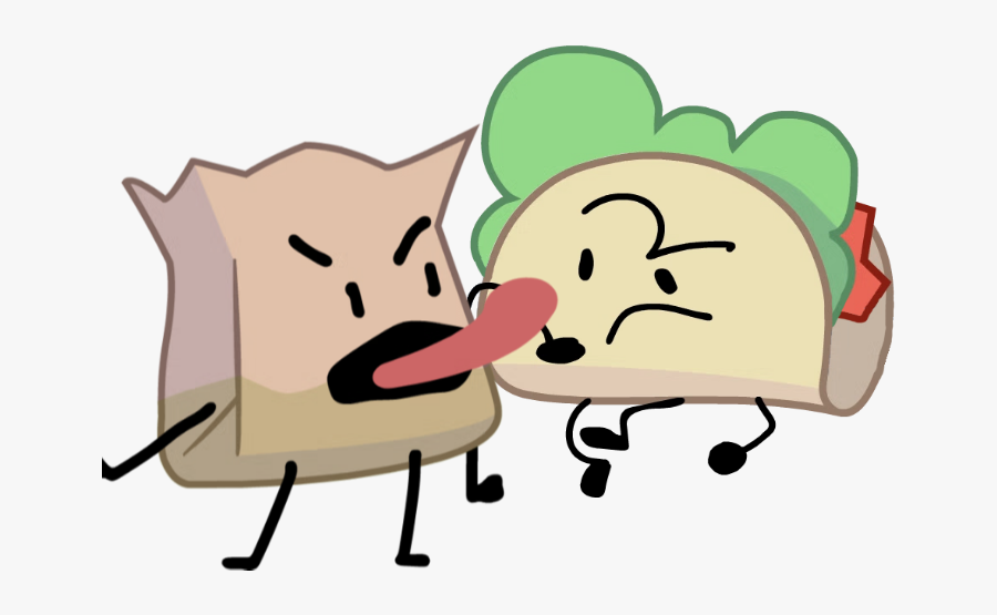 Image Barf Bag And - Bfdi Taco Barf Bag, Transparent Clipart