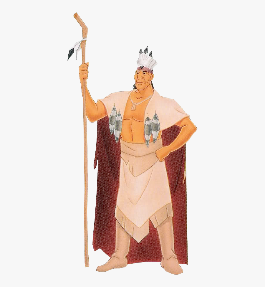 Transparent Indian Chief Png - Personajes De Pocahontas, Transparent Clipart