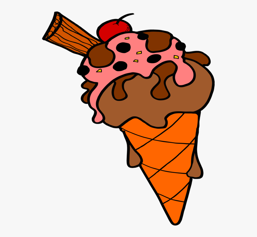 Head,art,food - Gambar Png Es Krim Meleleh Kartun, Transparent Clipart