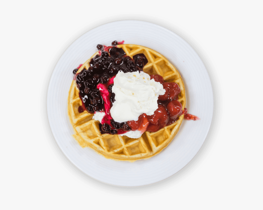 Menu The Berry Barn - Waffle On Plate Png, Transparent Clipart