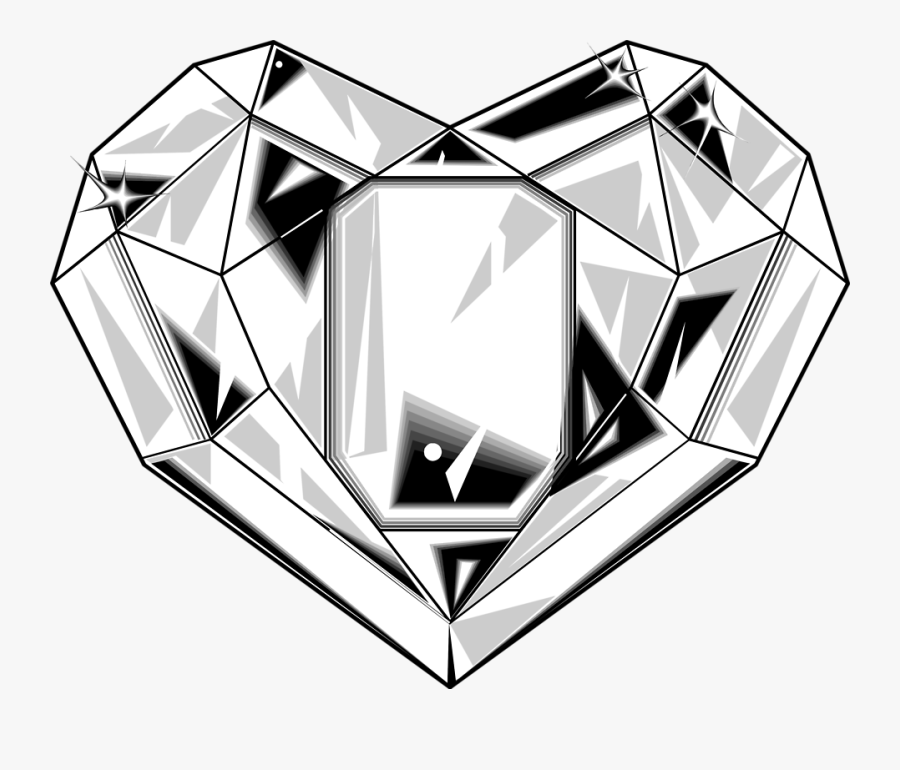 Clip Art Library Stock Diamond Free Download Best - Crystals Black And White, Transparent Clipart