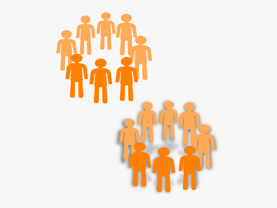 Transparent Group Of People Png - Clip Art Two Groups Of People , Free