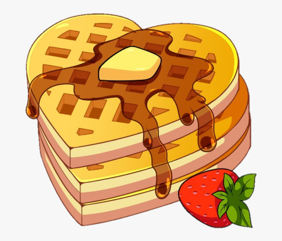 Waffles Clipart Heart - Heart Waffle Clip Art, Transparent Clipart