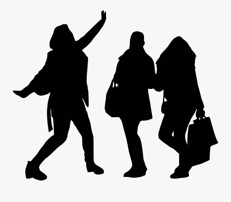 Group People Png Silhouette - Transparent Girls Silhouette Png, Transparent Clipart