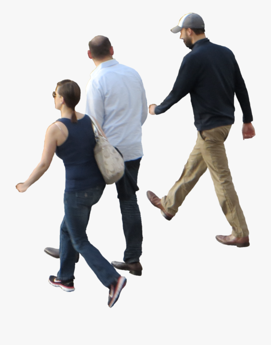 Transparent Crowd Of People Clipart - People Walking Top View, Transparent Clipart