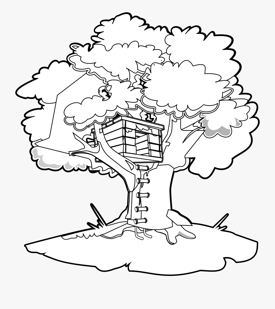 Magic Tree House Coloring Book Clip Art - Magic Tree House Coloring Sheet, Transparent Clipart