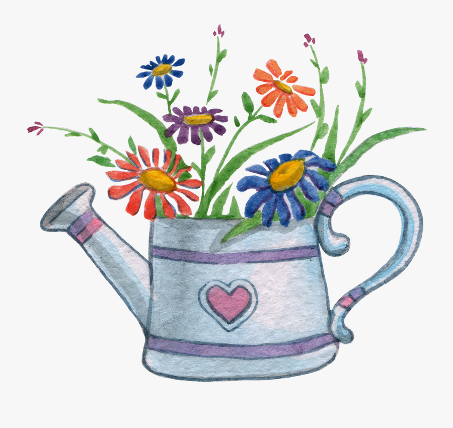 Watercolor Painting Photography Clip - Transparent Watercolour Watering Can, Transparent Clipart