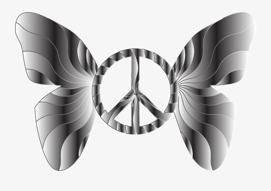 Peace Signs Clip Art Peace Signs Clipart Fans - Black And White Photograph Representing Peace, Transparent Clipart