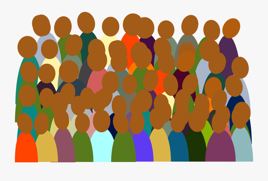 People Group Crowd Colorful Audience Crowd - Crowd Clip Art, Transparent Clipart