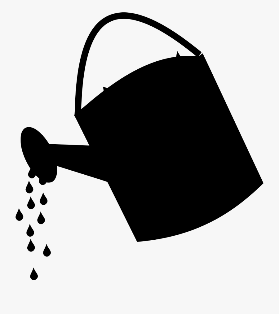 Silhouette Watering Can Black And White Clipart Png - Watering Can Silhouette Png, Transparent Clipart