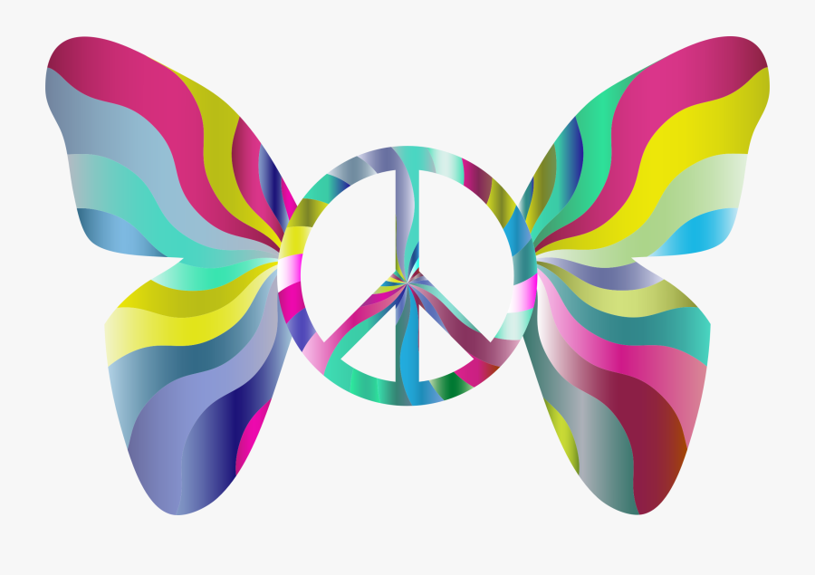Peace Butterfly Clipart - Butterfly Peace Sign, Transparent Clipart