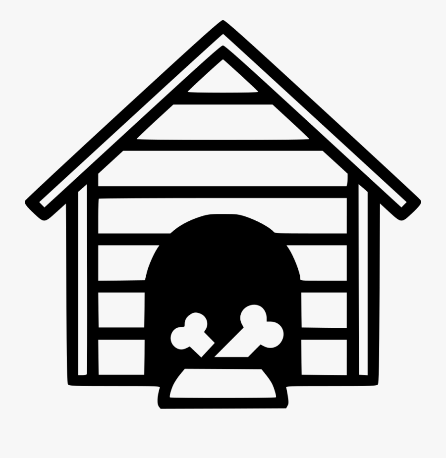 House Clipart Doghouse - Dog House Black And White Clipart, Transparent Clipart