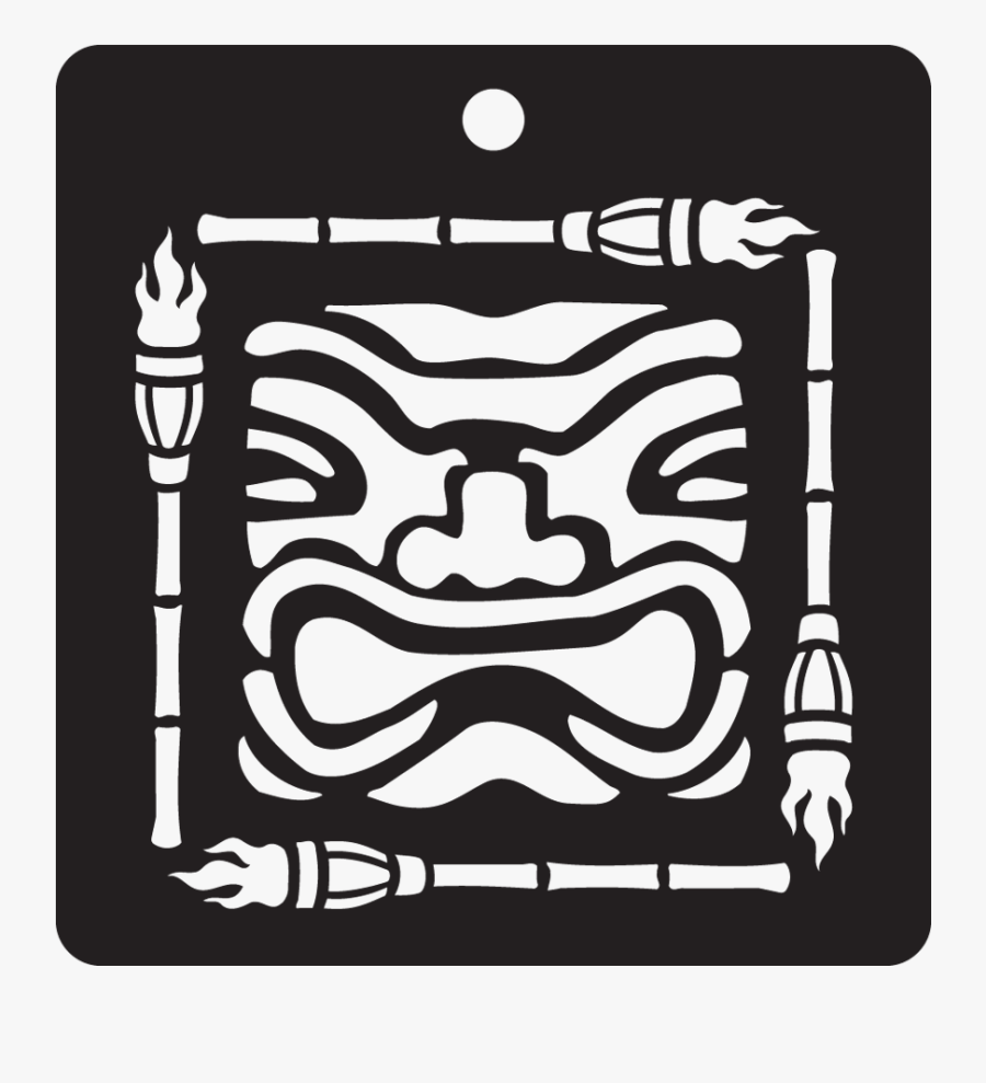 Torch Clipart Stencil - Hawaiian Tiki Stencil, Transparent Clipart
