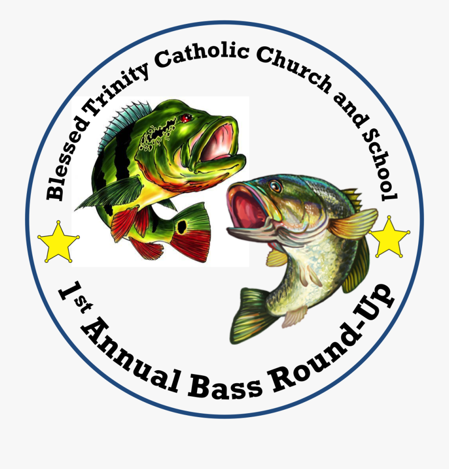 Blessed Trinity Catholic Church And School Bass Graphic - Peacock Bass Fishing Logo, Transparent Clipart