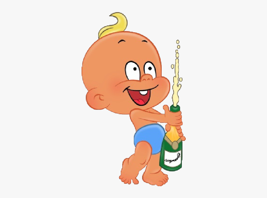 Beer Clipart Baby - Funny Baby Boy Cartoon, Transparent Clipart