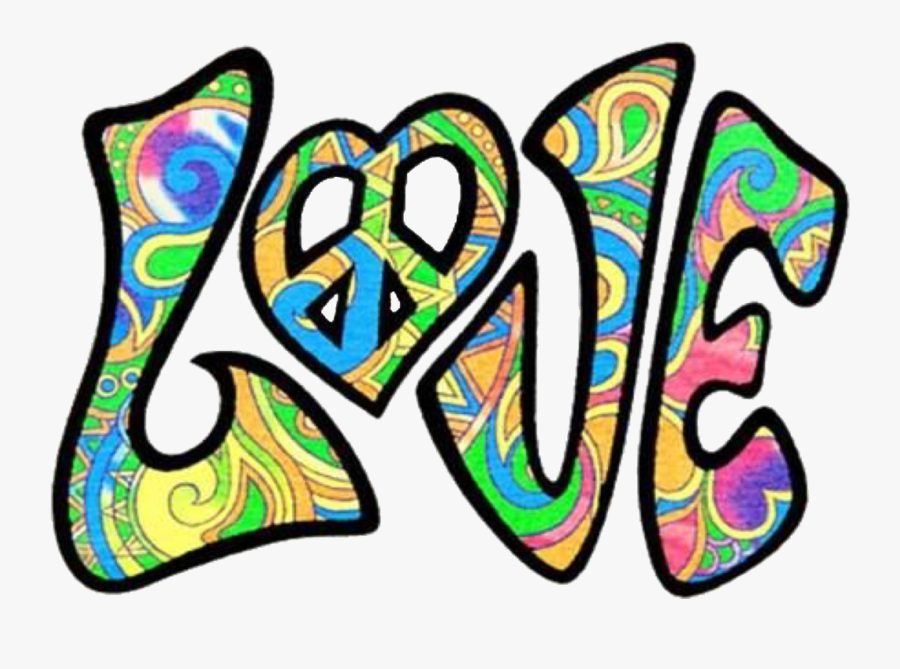 Love Hippie Retro Psychedelic Peace - Hippie Peace And Love Sign , Free Tra...