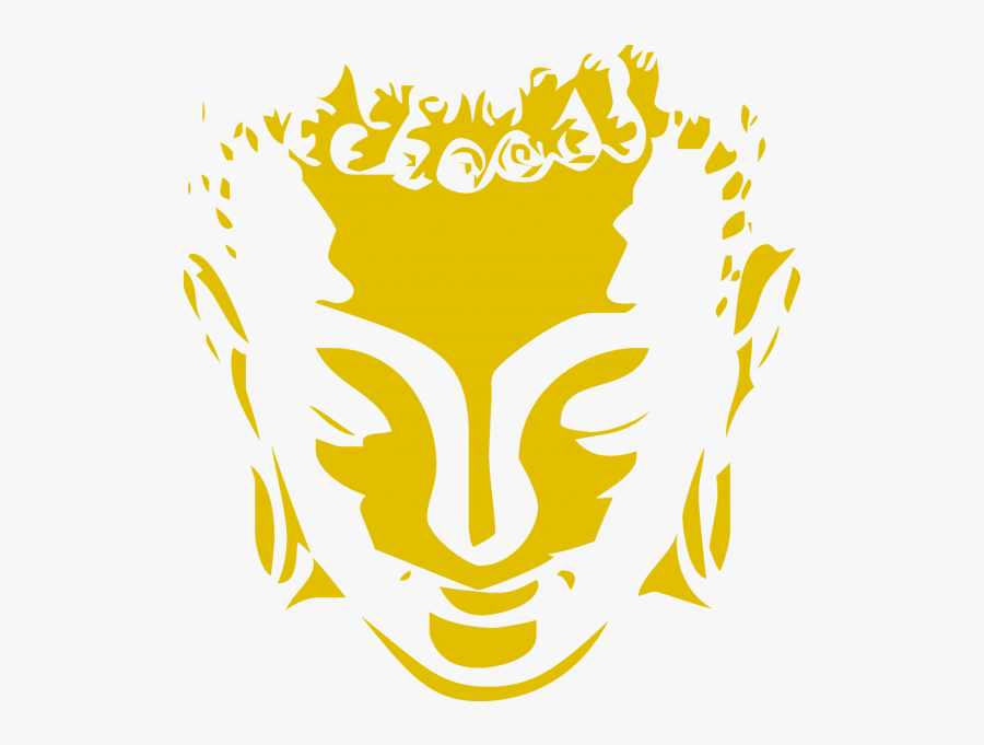 With Mental Peace Gold - Black And White Art Of Buddha, Transparent Clipart