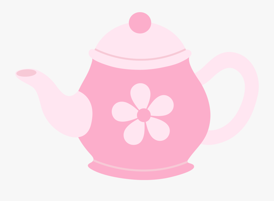 Pink Teapot With Flower - Pink Tea Pot Clip Art, Transparent Clipart