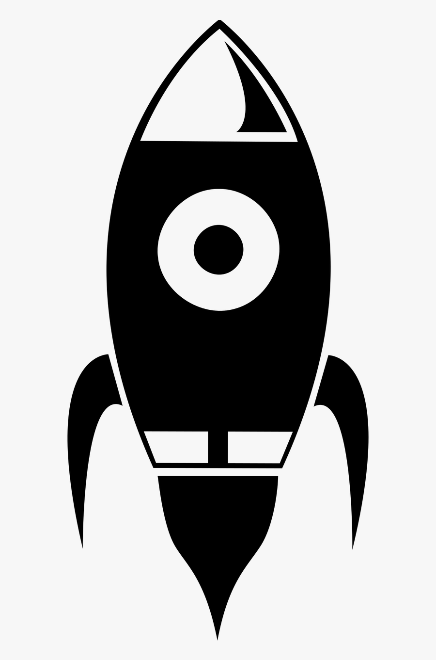 Cartoon Icon Moon Rocket Ship Png Image - Png Rocket Black, Transparent Clipart