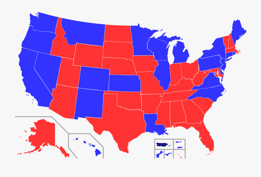 States With Democratic Governors, Transparent Clipart