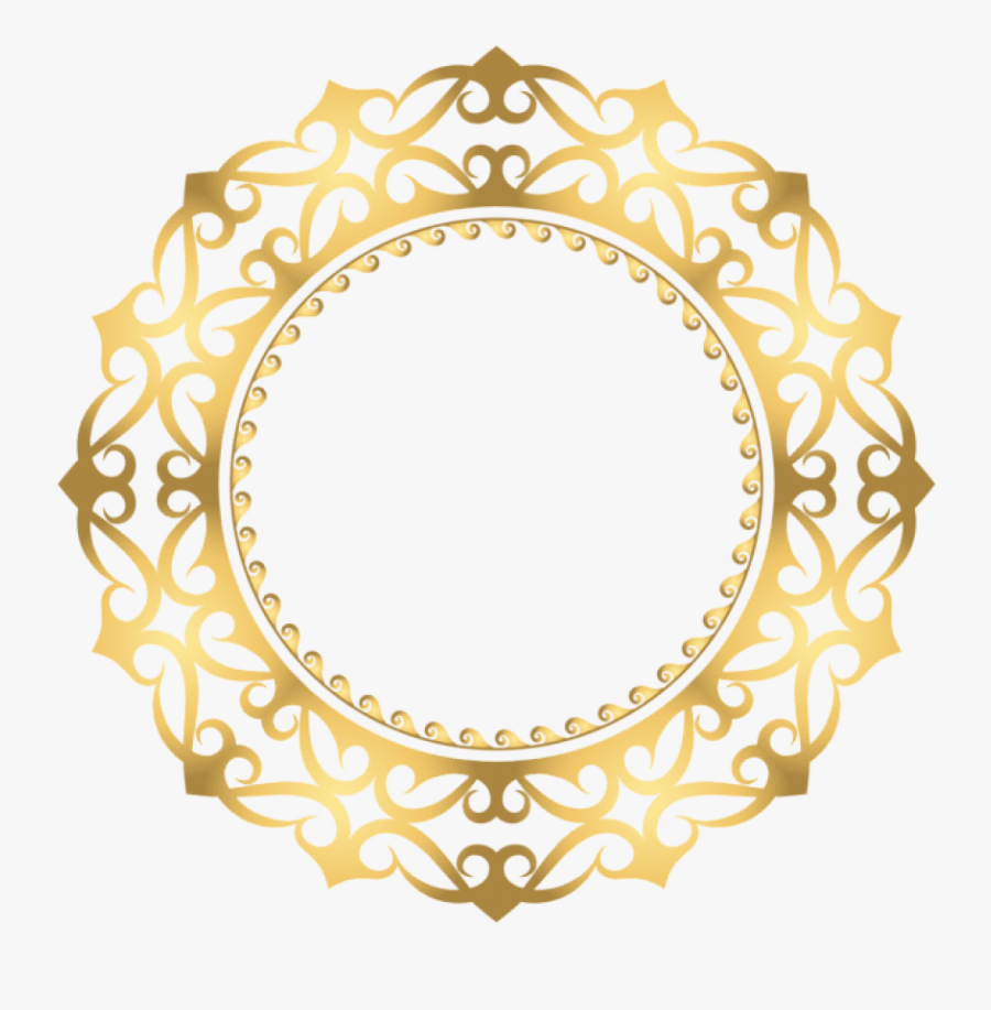 Free Png Download Gold Round Border Frame Clipart Png - Circle Design In Gold Png, Transparent Clipart