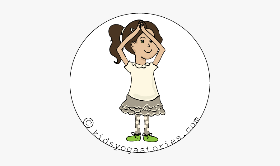 Beach Yoga Poses For Kids - Cartoon Pic On Kids Showing Mountain Gesture, Transparent Clipart