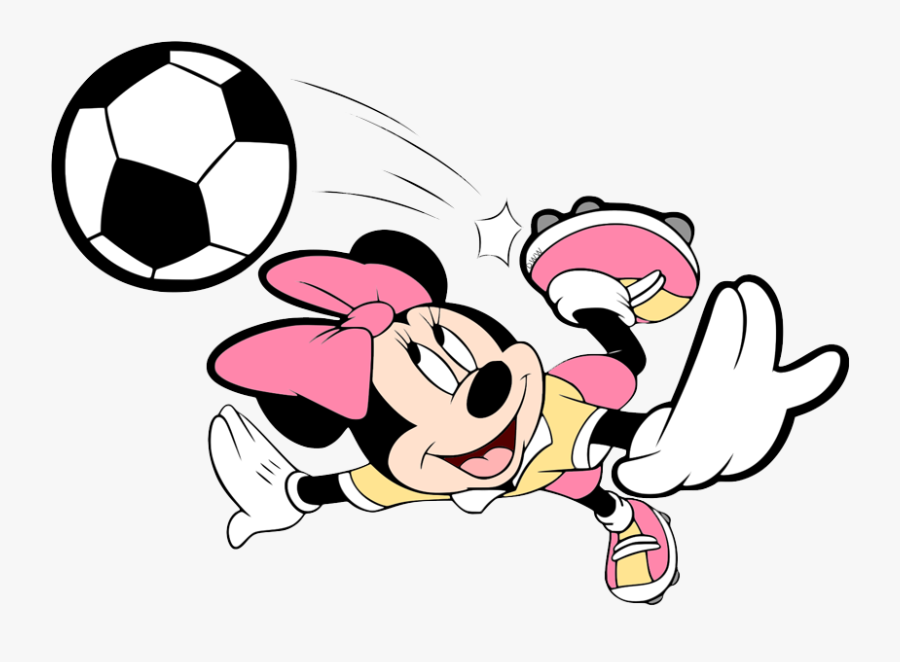 Mickey And Minnie Mouse Soccer, Transparent Clipart