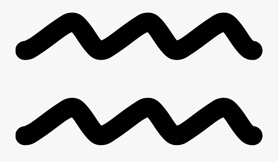 Line - Aquarius Symbol Transparent Background, Transparent Clipart