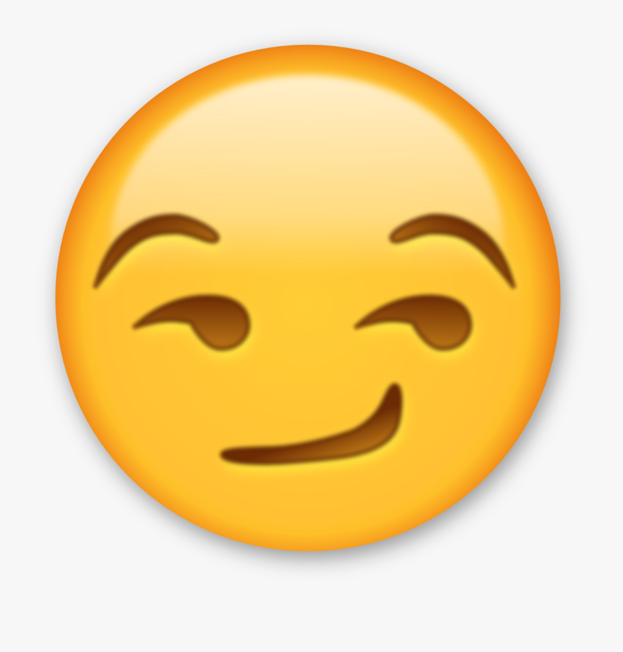 Winking Emoji Iphone Emoji Clipart Kid - Smirk Emoji Png, Transparent Clipart