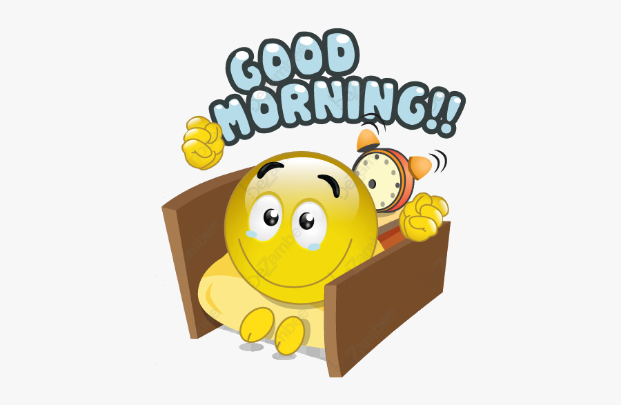 Good Morning Smiley Emoticon Emoji Clip Art Image Free - Cartoon, Transparent Clipart