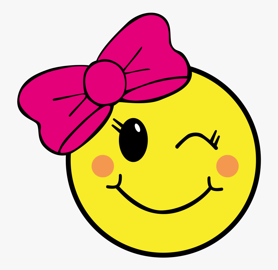 Smiling Girl Emoji, Transparent Clipart