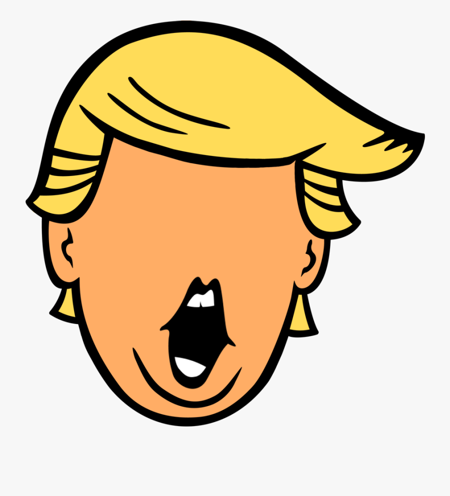 Free Donald Trump Icon - Trump Clip Art Black And White, Transparent Clipart