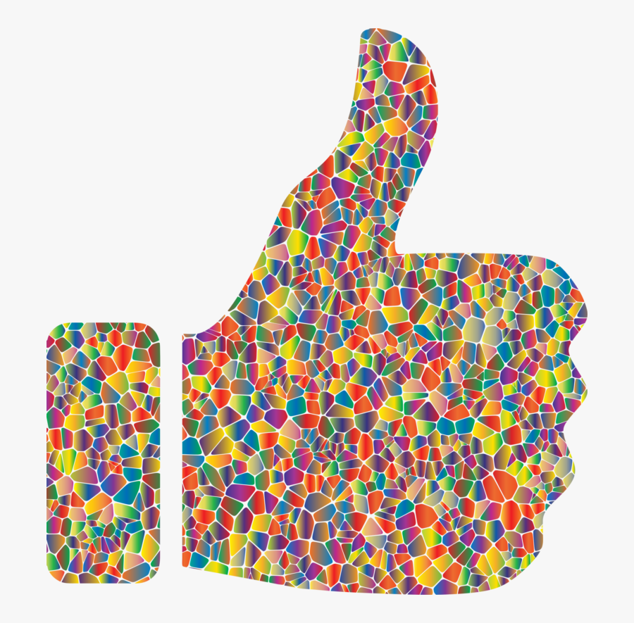Area,thumb Signal,emoji - Emoji Thumbs Up Colorful, Transparent Clipart