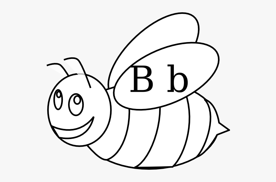 Outline Of A Bee, Transparent Clipart