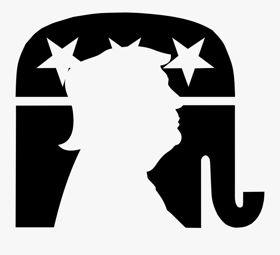 Clip Art Freeuse Download Donald Trump Clipart Black - Republican Elephant, Transparent Clipart
