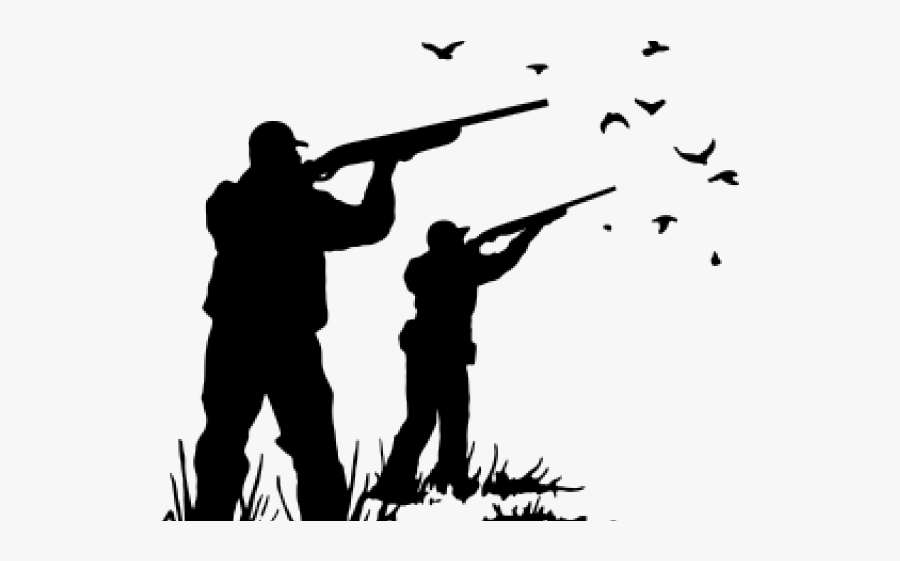 Clip Art Hunting Clipart Black And White - Shoot Rifle, Transparent Clipart