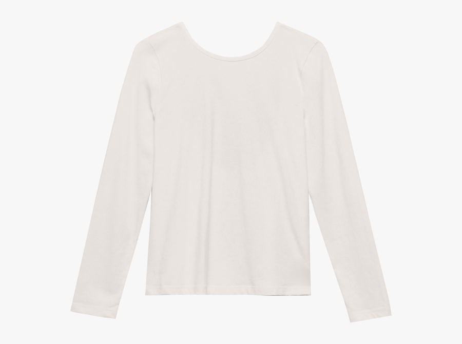 V Back Longsleeve Pastel Beige - Long-sleeved T-shirt, Transparent Clipart