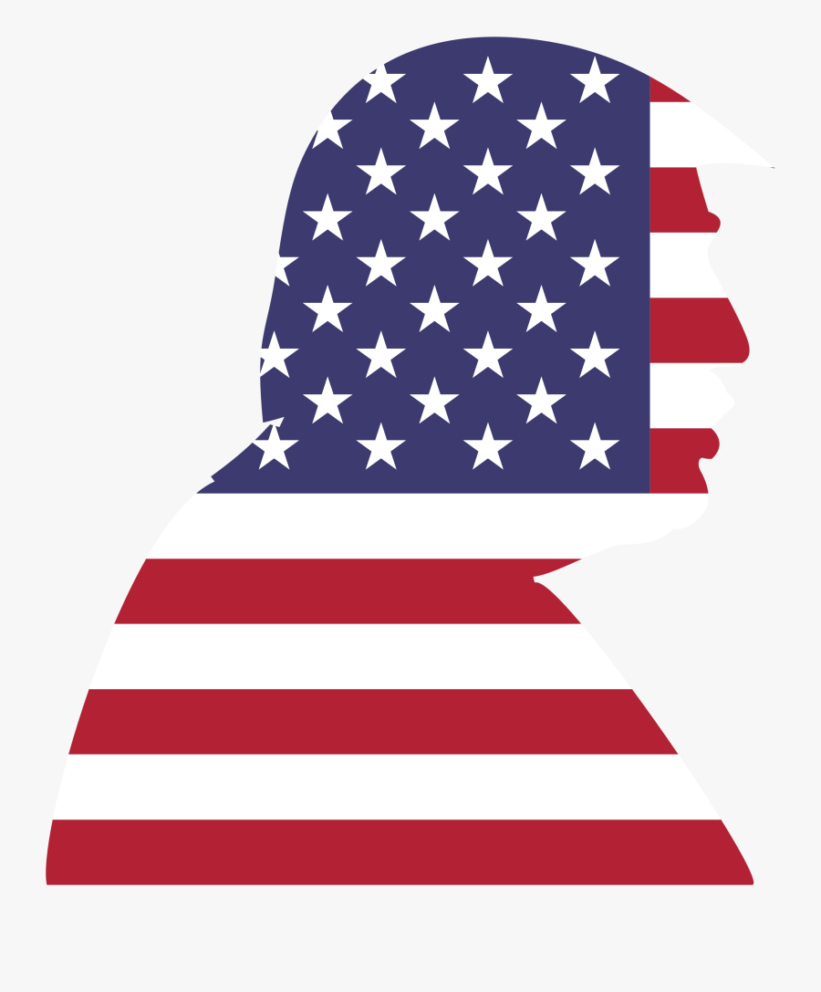 American Trump 2 Clip Arts - Us Flag Trump Icon, Transparent Clipart