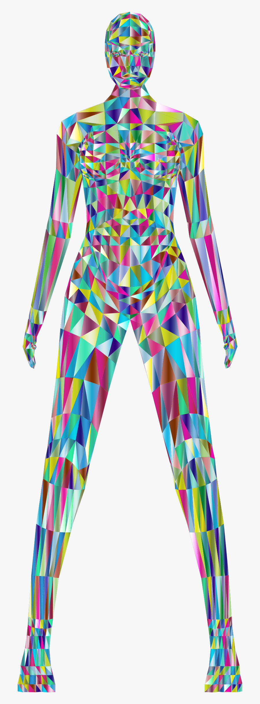 Low Poly Female Body Prismatic Clip Arts - Pajamas, Transparent Clipart