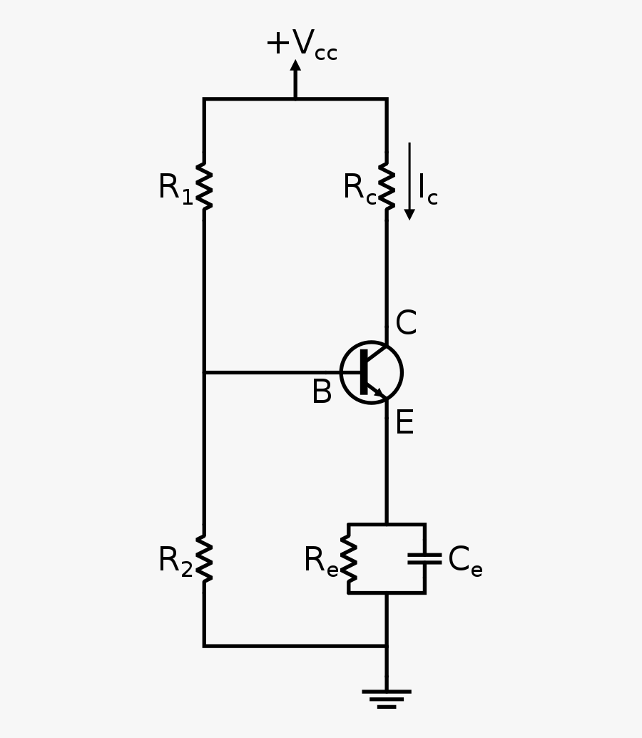 Transparent White Divider Line Png - Fixed Bias Circuit Diagram, Transparent Clipart