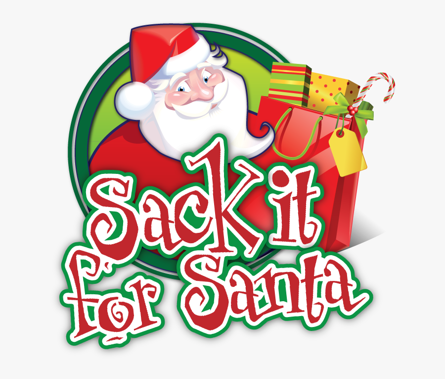 Sack It For Santa - Christmas Shopping Bags, Transparent Clipart